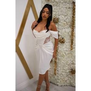 NEW BLITHE stephanie corset mini dress in white